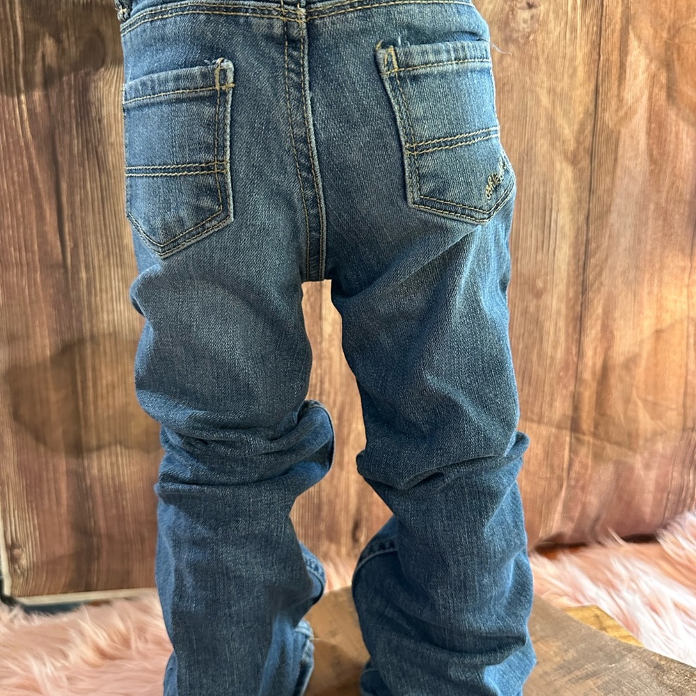 OshKosh Girls Size 5 Slim Bootcut Jeans Blue Denim Stretch Adjustable Fit - Picture 3 of 10